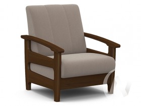 Кресло для отдыха Омега (орех лак/CATANIA COCOA) в Оконешниково - okoneshnikovo.katalogmebeli.com | фото
