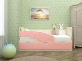 Кровать Бабочки 1,6м (Розовый металлик) в Оконешниково - okoneshnikovo.katalogmebeli.com | фото