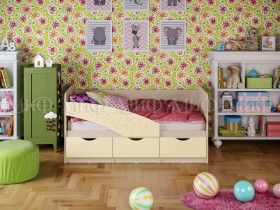 Кровать Бабочки 2,0м (Ваниль матовый) в Оконешниково - okoneshnikovo.katalogmebeli.com | фото